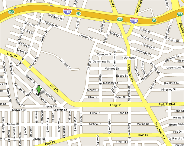 Map of 6605 McGrew, Houston Texas